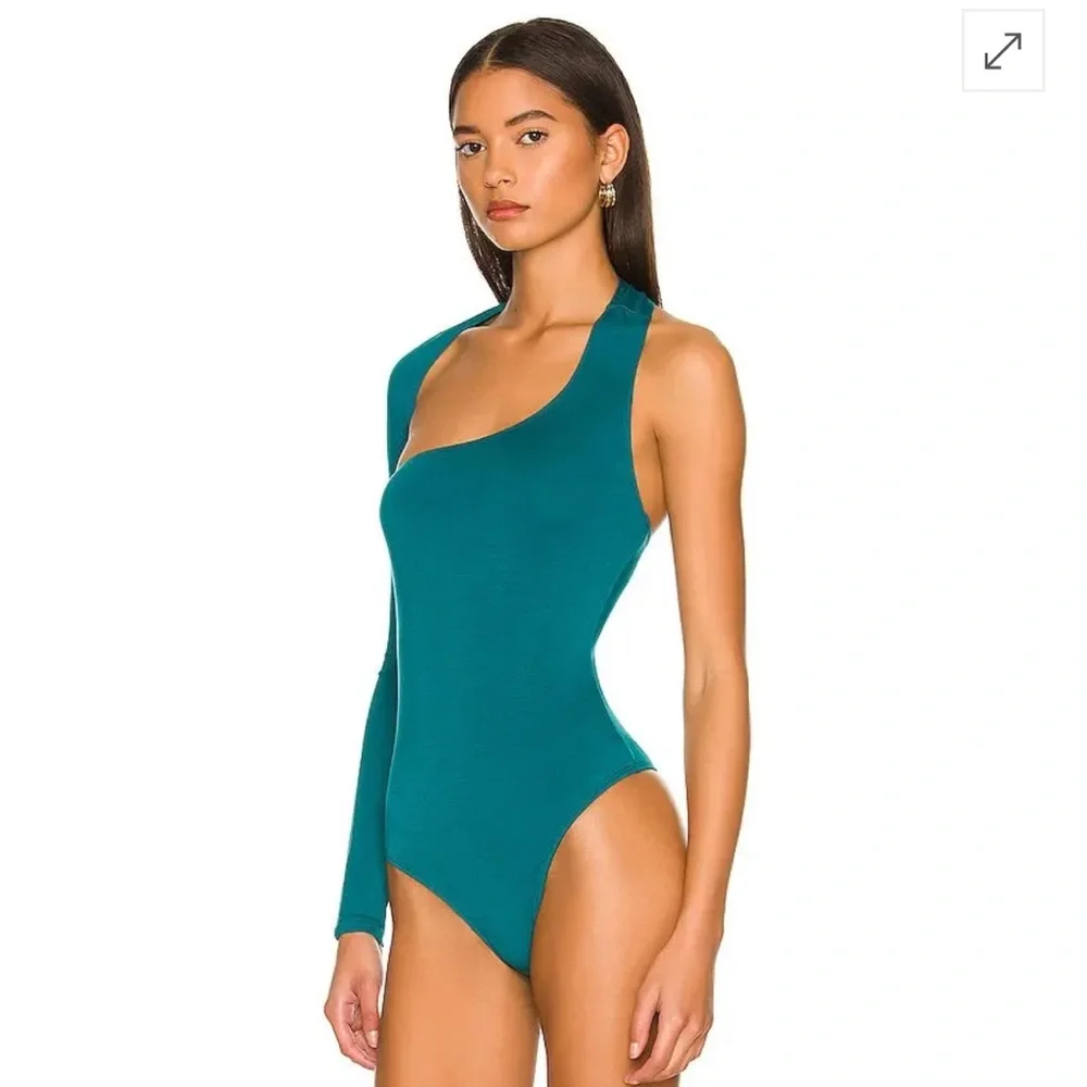 Superdown Alessandra Bodysuit in Dark Teal - Picture 4 of 7